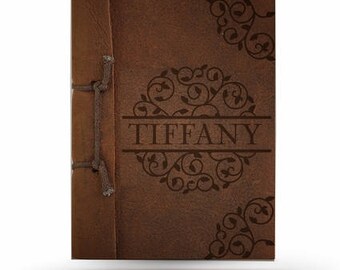 Tiffany Brown Antiqued Leather Note Book