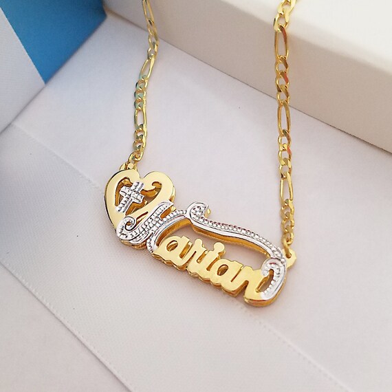Name Necklacedouble Name Platename Platenameplate Necklace Cross