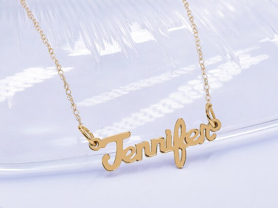 Mini Name Necklace for Kids | Etsy 