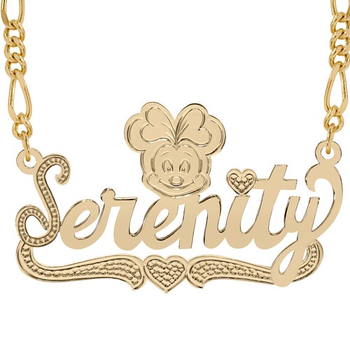 Cartoon Name Plate Name Necklace - Etsy