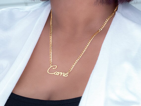 Large name best sale necklace