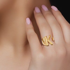 Initial Ring | Personalized Ring | Custom Initials | Adjustable Ring| Personalized Sterling | Unique ring |