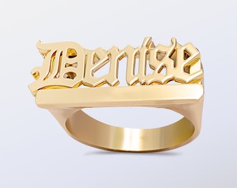 Personalized Name Ring | Old English | Personalized Ring |  Free Shipping | Man Gift | Custom Made