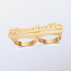 Double Name Ring | Name Ring | Personalized Ring | Your Name Ring | Two Size Ring | Free Shipping