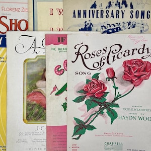 Bundel vintage bladmuziek