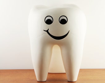 Vintage tooth shaped stool - Dentist waiting room icon - ca. 1980s