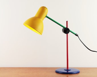Colorful vintage table lamp with Memphis design influences - ca. 1980s