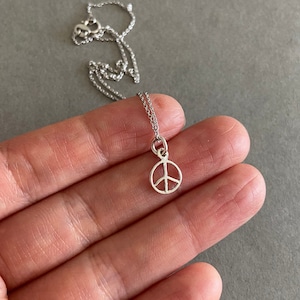 Peace Sign Necklace (Up to 50% Off) - Etsy