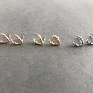 Zilveren gewei-oorknopjes - sterlingzilver