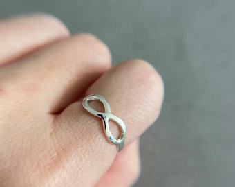 Silver Infinity Sign Ring - Sterling Silver