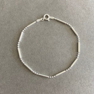 Sterling Silber Bead 3 + 1 Kettenarmband - Sterling Silber