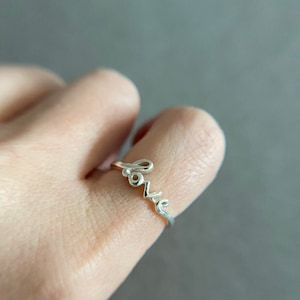 Silver LOVE Ring - Sterling Silver