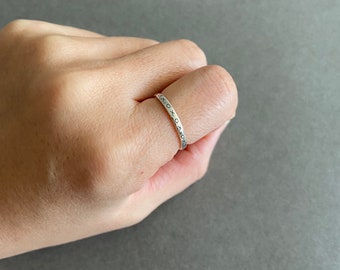 クラシック Silver Sterling - Ring Silver Thin XO [R1033] Etsy - アクセサリー