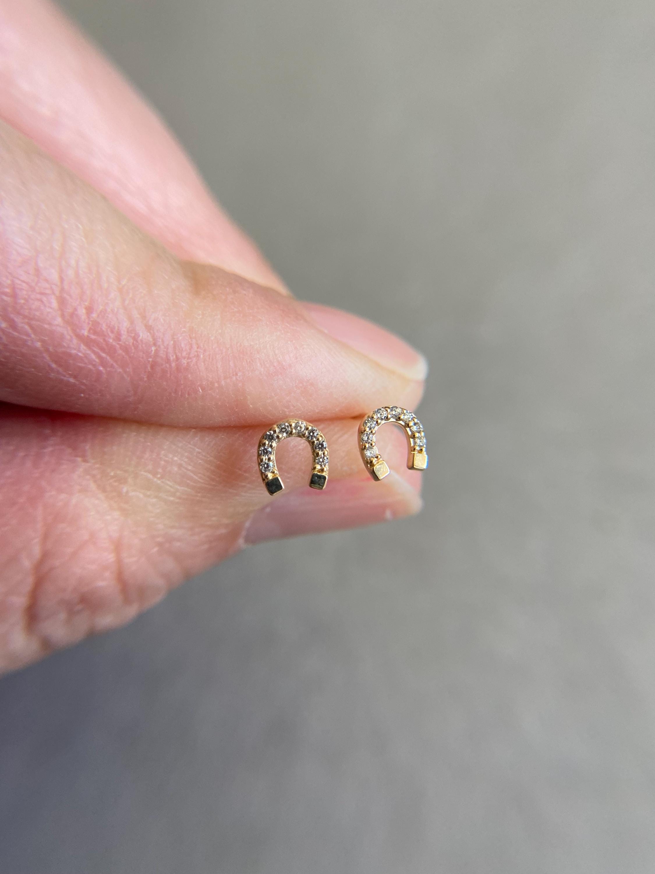 Orecchini A Ferro Di Cavallo HONEYCAT, Piccoli, In Oro, Oro Rosa O Argento, Gioielli Minimalisti Da 7 Mm