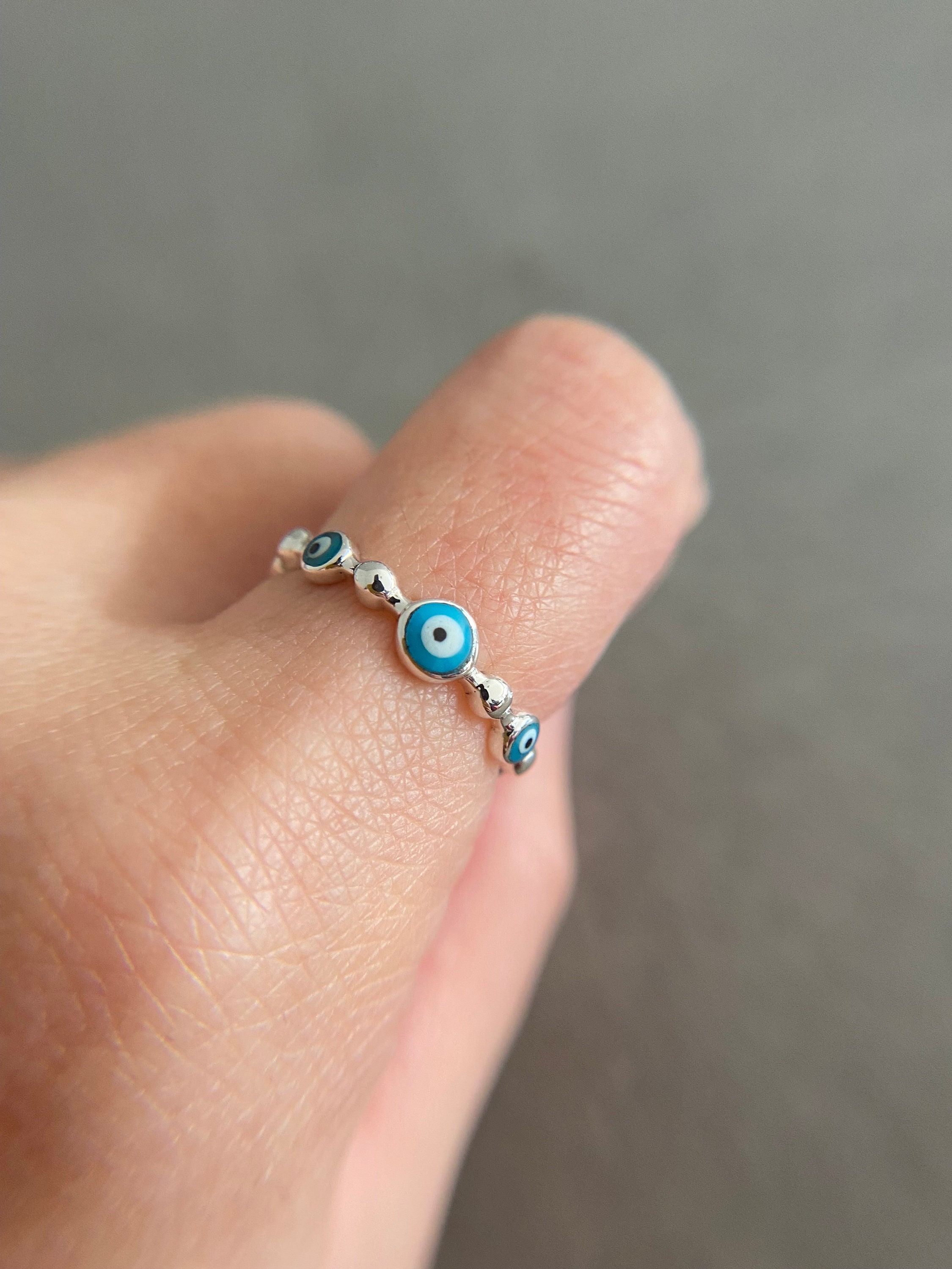 Evil Eye Ring - 925 Sterling Silver, Resizable Evil Eye Ring | SUTRA WEAR –  Sutra Wear