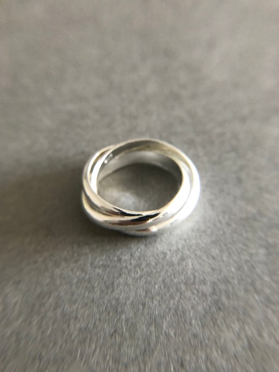 Anello triplo intrecciato in argento anelli multifascia anelli intrecciati tre anelli rotanti Argento Sterling R1001 Etsy Italia
