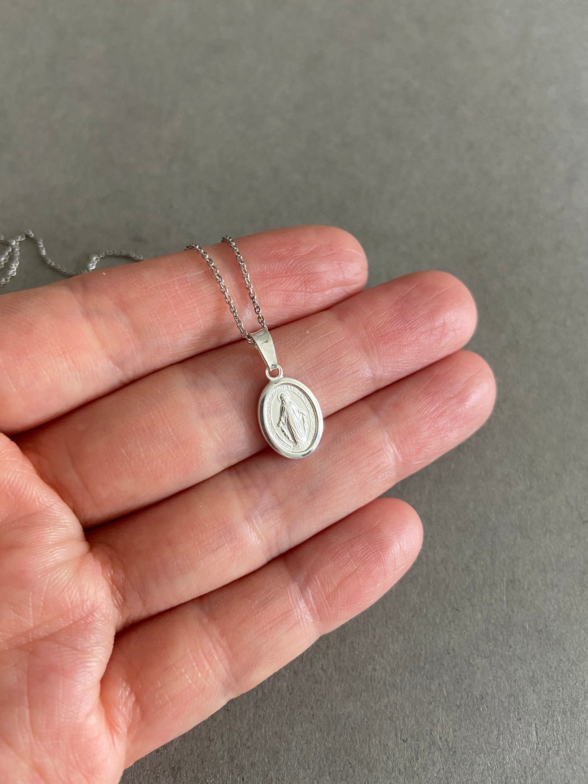 Catholic miraculous deals medal necklace