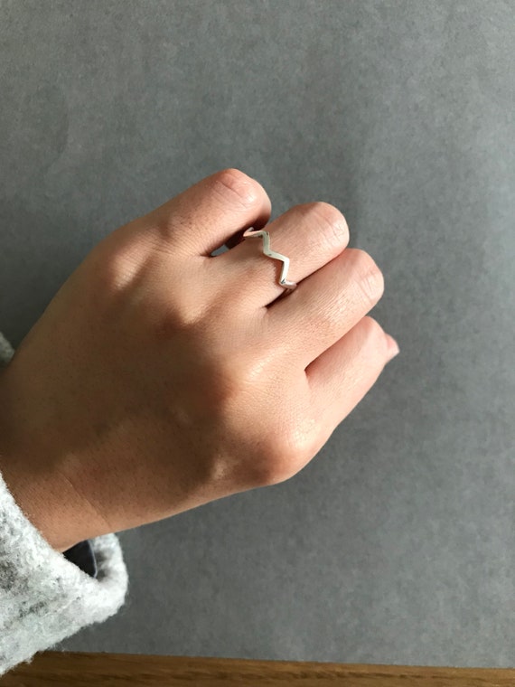 Silber Wellenringe , Zick Zack Band Sterling Silber R1025 - Etsy.de Silber Wellenringe , Zick Zack Band Sterling Silber R1025 - Etsy.de