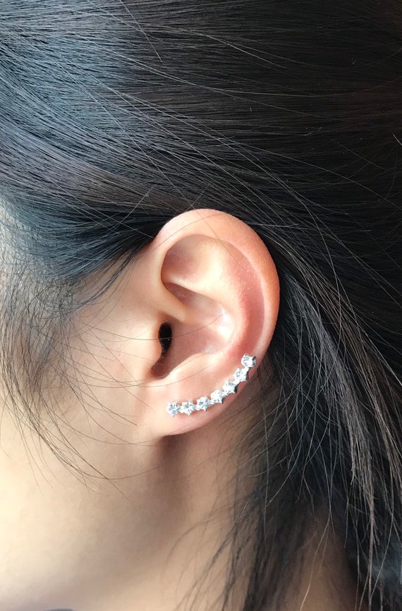Sterling silver cheap ear crawlers