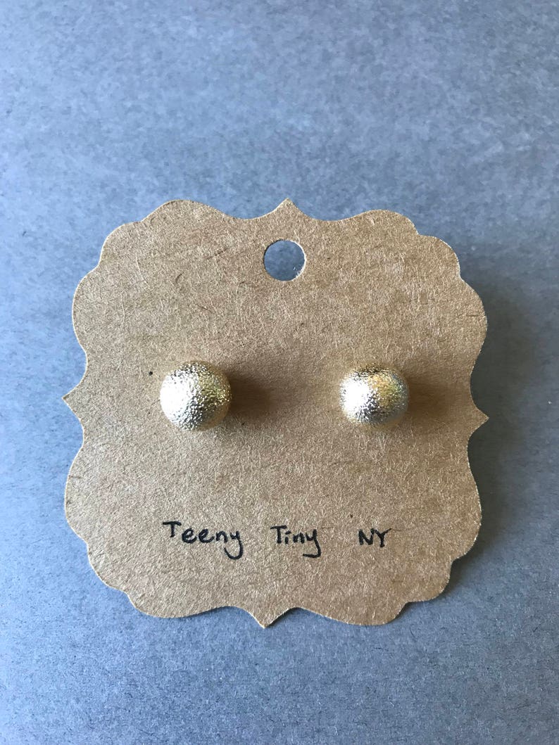 Gold Filled Shimmer Ball Stud Earrings 9mm -
