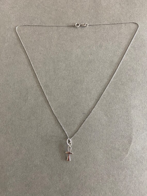 Silver Tiny Mini Ankh Necklace - Sterling Silver [NS1014] - Etsy