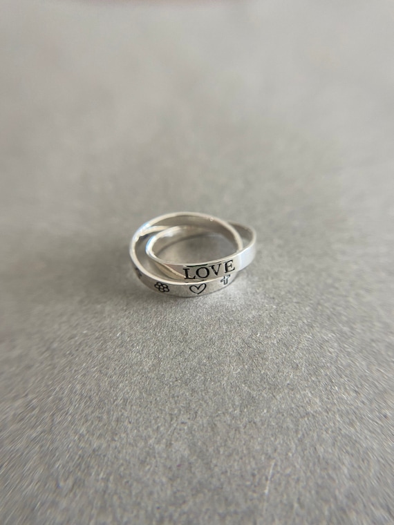 Love band rings in best sale silver