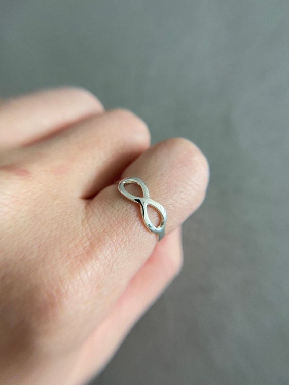 Silver Infinity Sign Ring - Sterling Silver - Etsy