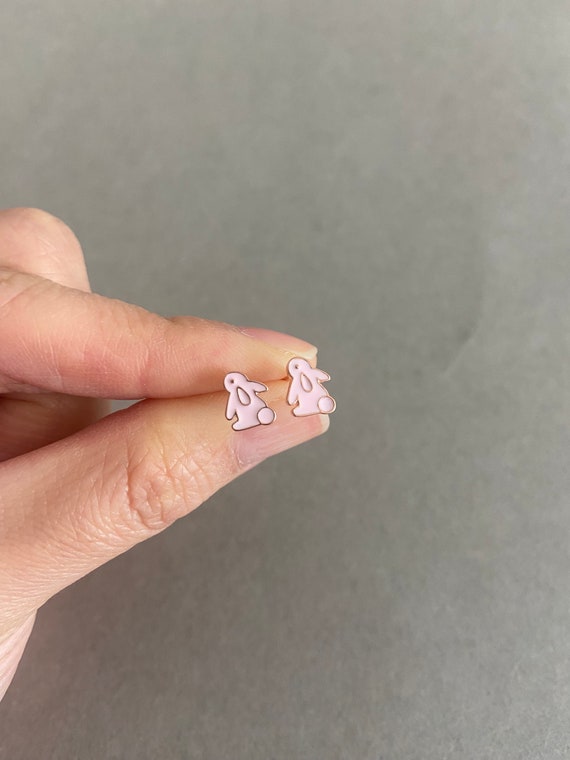 YFN Orecchini A Perno A Forma Di Coniglio In Argento 925 Con Zirconia - Regalo Per Donne E Ragazze, Confezione Regalo E Panno