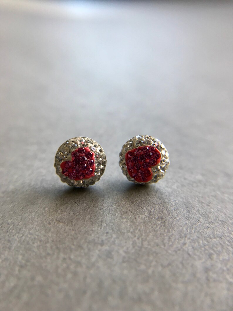 Sterling Silver CZ Heart Earrings main image 0