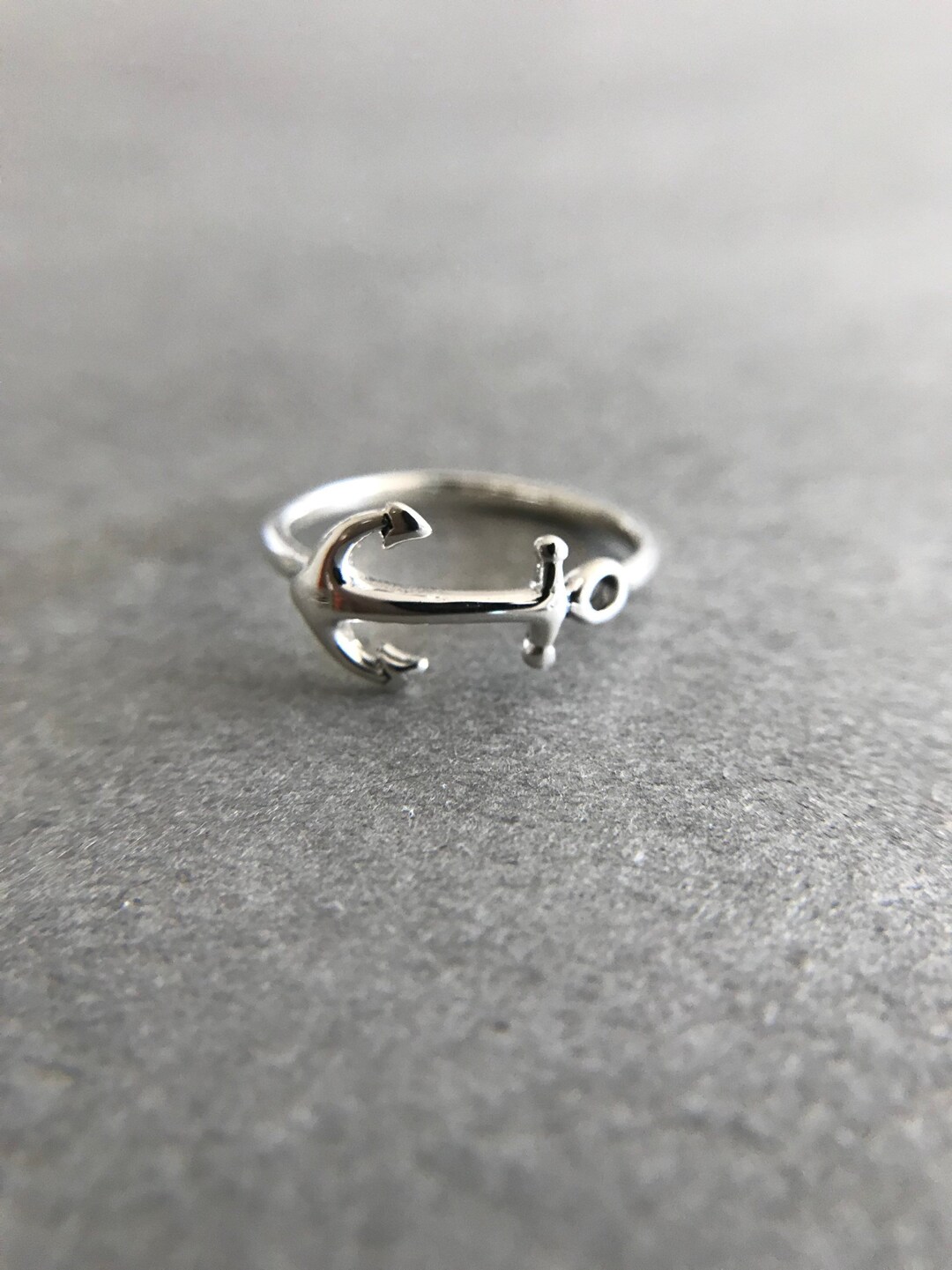 Sterling Silver Anchor Type B Ringsideways Anchor Ring - Etsy