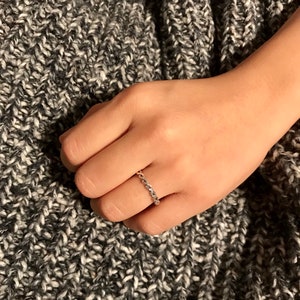 Sterling Silver Ring, Twine Twisted Silver Ring, Braided Ring, Twist ...
