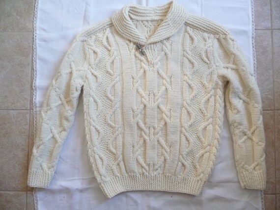 Mens Wool Sweater With Leather Patches 