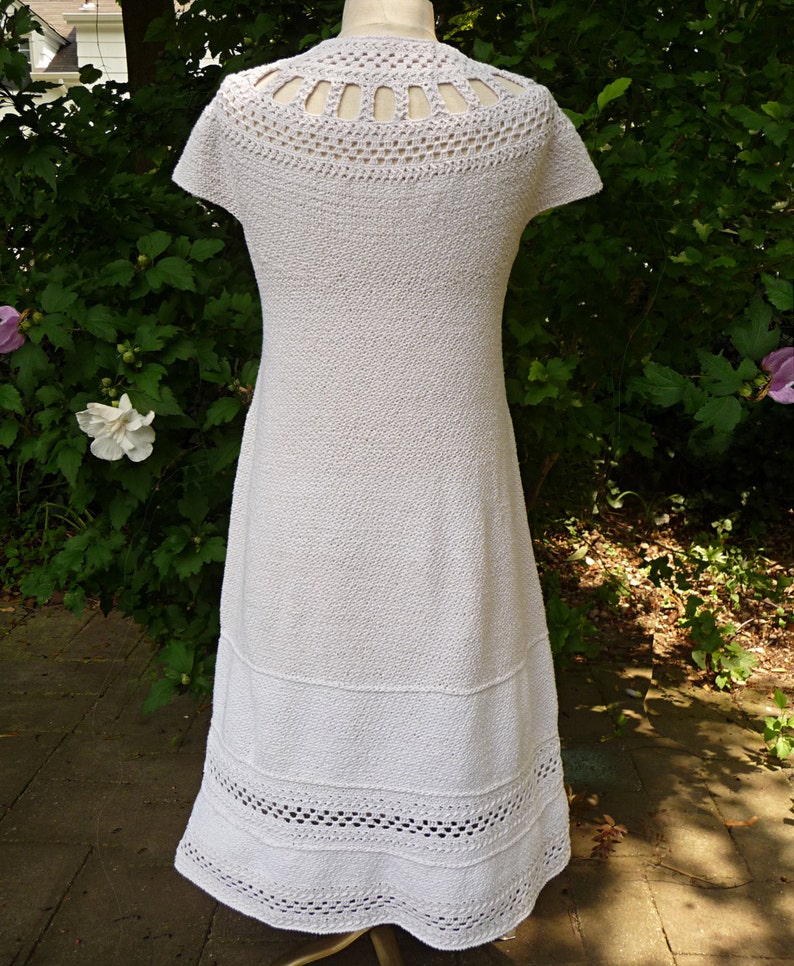 Crochet High Fashion Egyptian Yoke Neck Dress. Made to Order Etsy