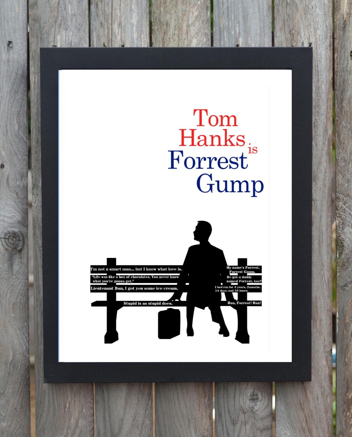 CANVAS Forrest Gump minimalist movie poster