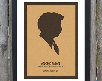 CANVAS Anchorman minimal minimalist movie film print poster