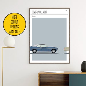 CANVAS Beverly Hills cop car minimal minimalist movie film print poster art custom