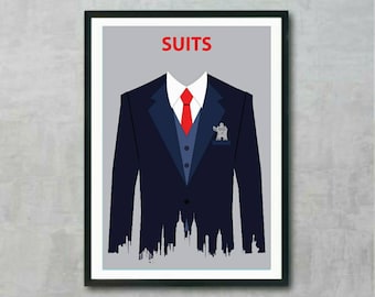 CANVAS Suits minimalist minimal movie poster print