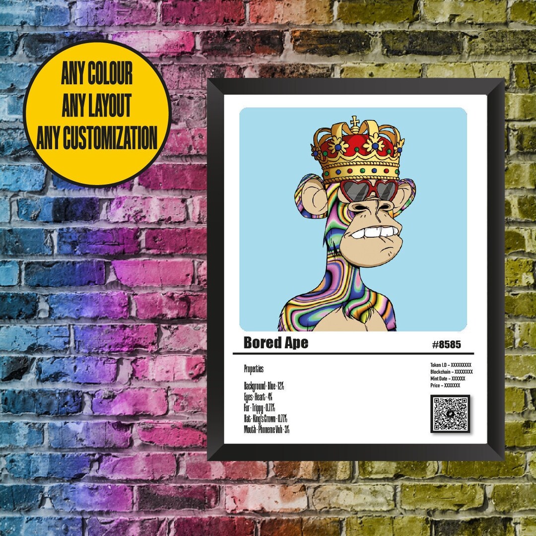 CANVAS Custom Personalised NFT Art Poster Print. Non Fungible Token ...