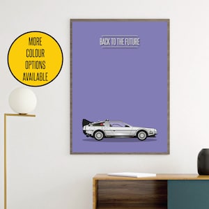 CANVAS Back To The Future Car minimal minimalist movie film print poster art custom