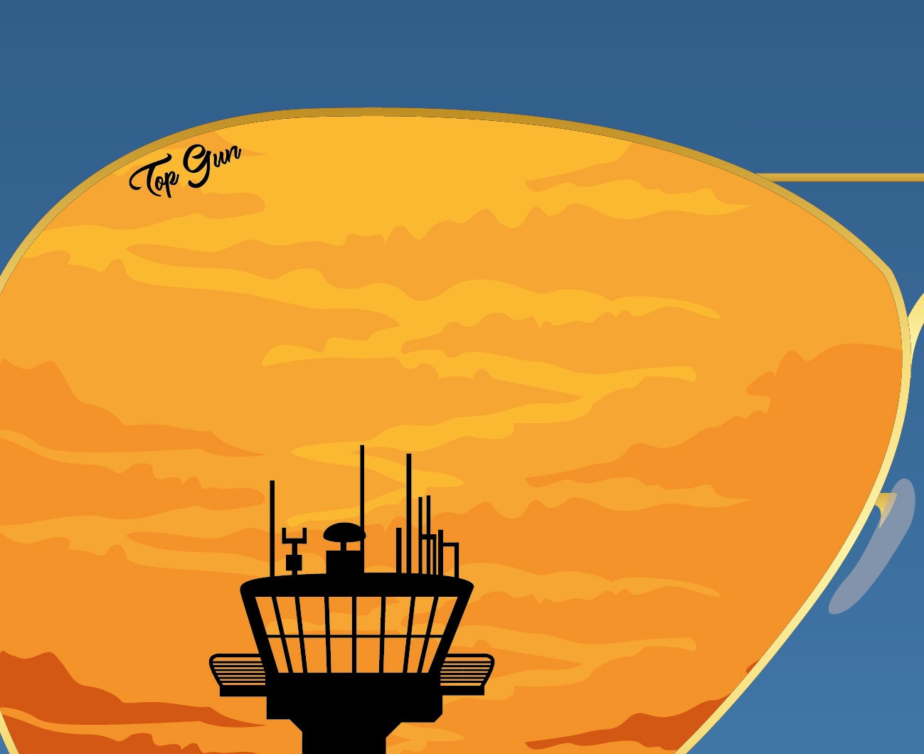 CANVAS Top Gun Glasses Minimal Minimalist Movie Film Print Poster