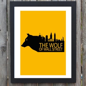 CANVAS The Wolf Of Wall Street minimal minimalist movie poster