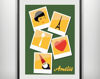 CANVAS Amelie minimal minimalist movie film print poster