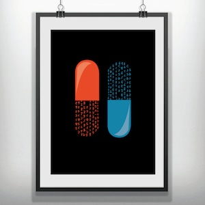 CANVAS The Matrix style minimalist movie poster print
