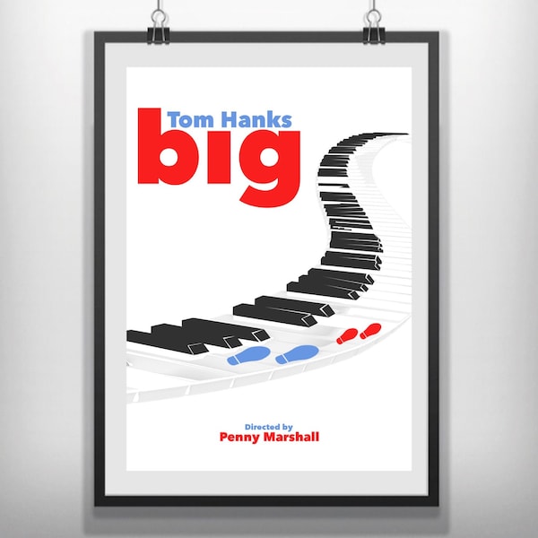 CANVAS Tom Hanks BIG minimal minimalist movie film print poster