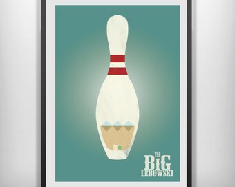 CANVAS The Big Lebowski minimal minimalist movie film print poster