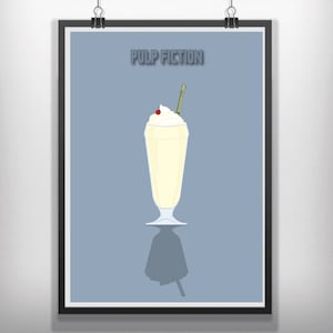 CANVAS Pulp fiction 5 dollar shake minimal minimalist movie film print poster