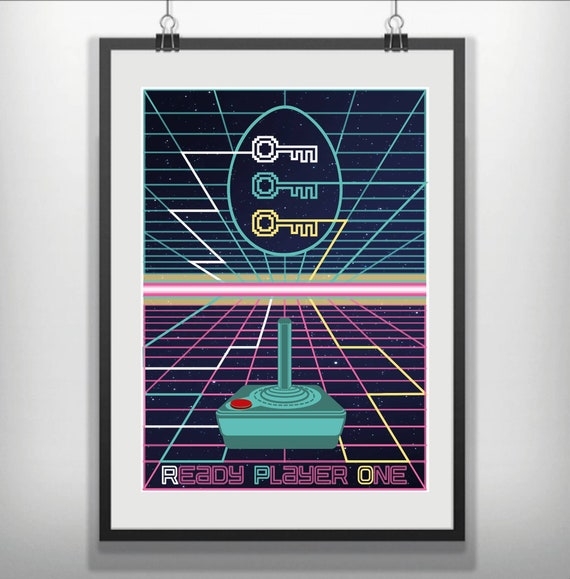 Ready Player One Minimal Minimalist Movie Film Print Poster 