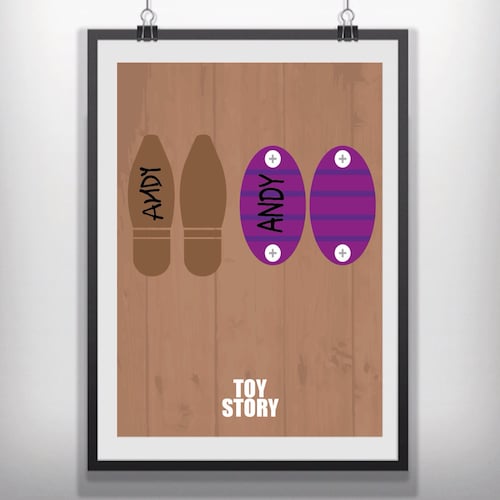 Toy Story Minimalist Movie Poster Woody Buzz Lightyear | Etsy