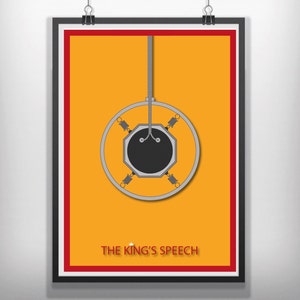 Affiche du film minimaliste TOILE Le discours des rois