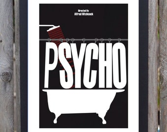 CANVAS Psycho  minimal minimalist movie film print poster
